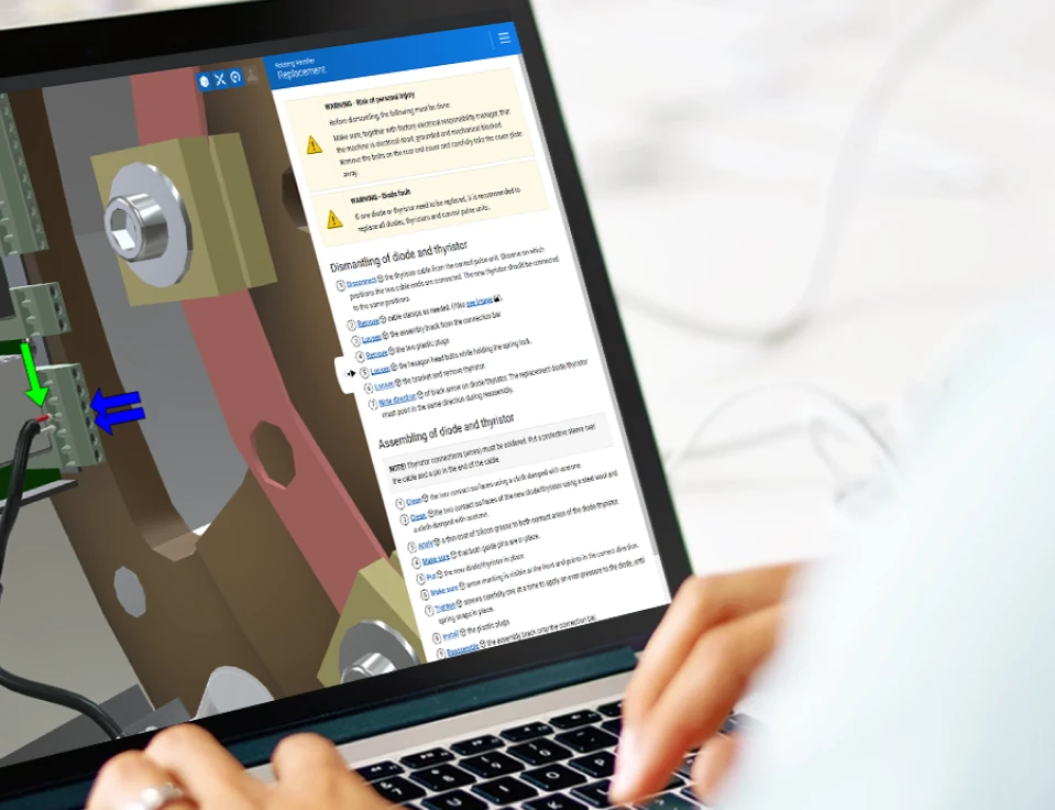 Product training in Anipart on a tablet