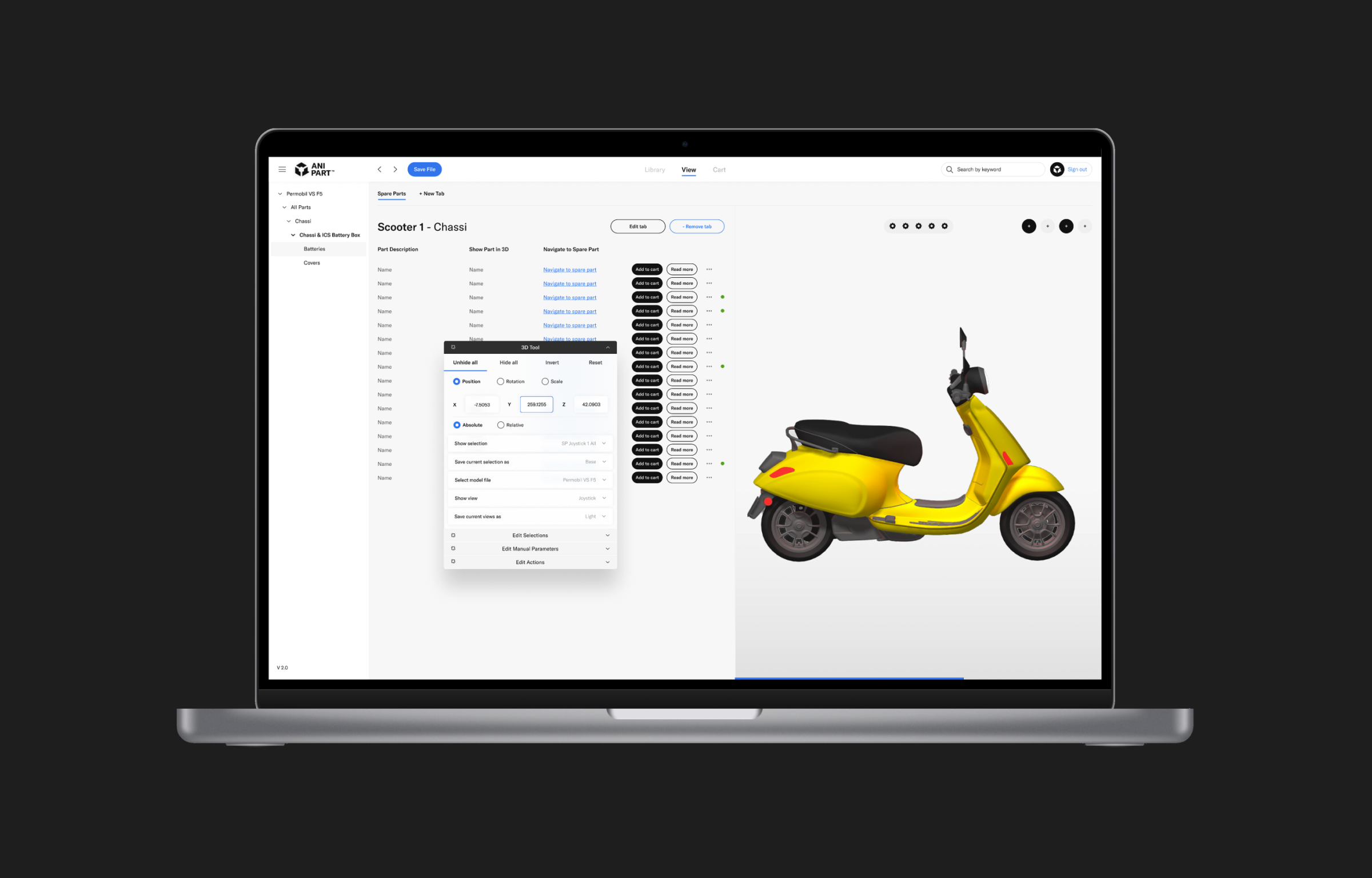 How Anipart works: Anipart Studio on a laptop